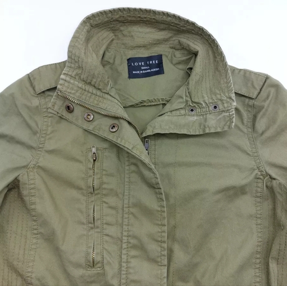 LOVE TREE Green Utility Jacket - Picture 4 of 5
